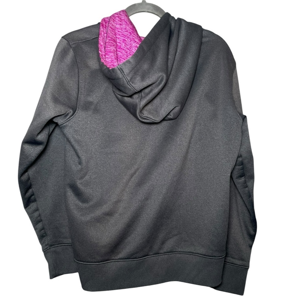 Under Armour Large Hoodie Sweatshirt Top UA Sweaters Pink Grey Casual Athleisure - Picture 2 of 11